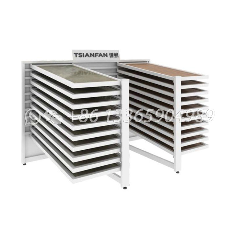 ceramic tiles sliding display stand quartz display rack-CX2037