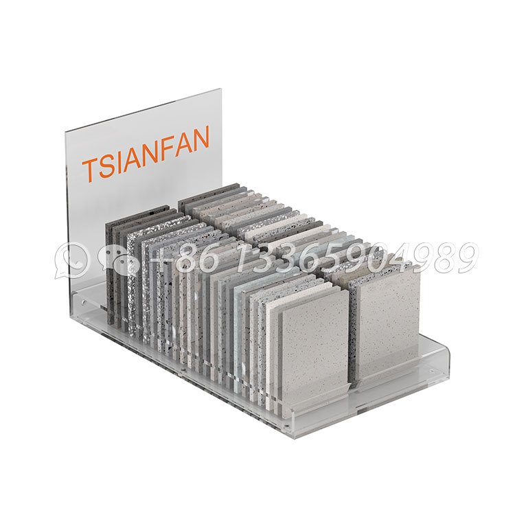 Acrylic stone display rack tile displays for showrooms-SRT028