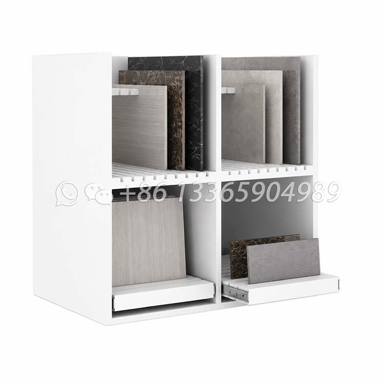 wooden four-grid drawer style ceramic tile stand-CC2061