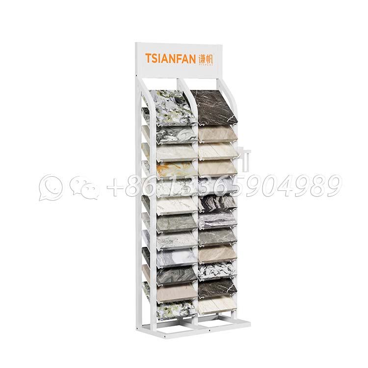 Marble stone display stand durable floor display shelves-SRL052