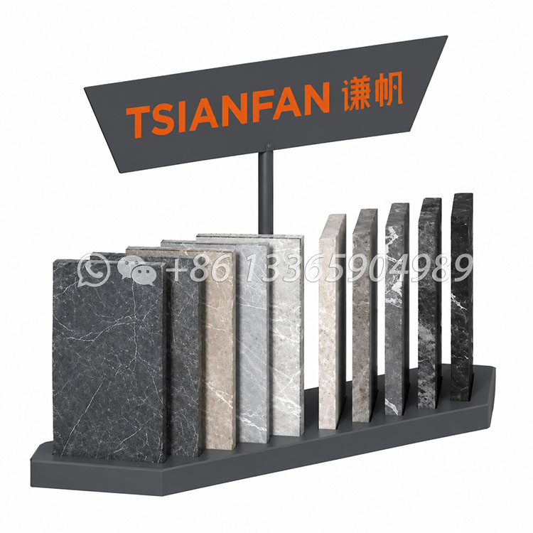 Desktop Stone Sample Display Rack | Countertop Tile Display Stand-SRT858
