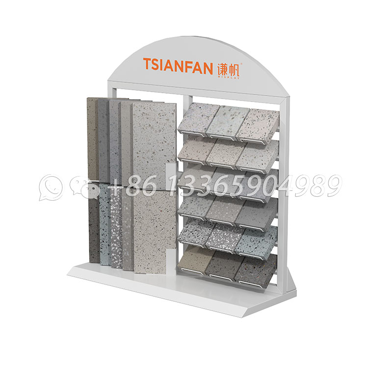 Freestanding Arch Stone Display Rack for Quartz, Terrazzo & Tile Samples-SRT075