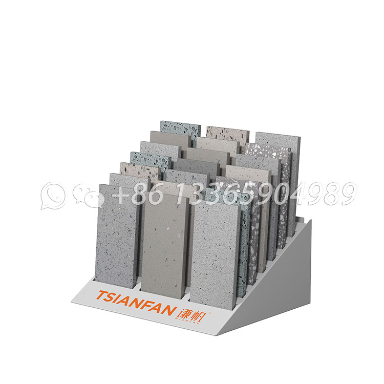 metal desktop display rack for marble stone paver stone display rack-SRT845
