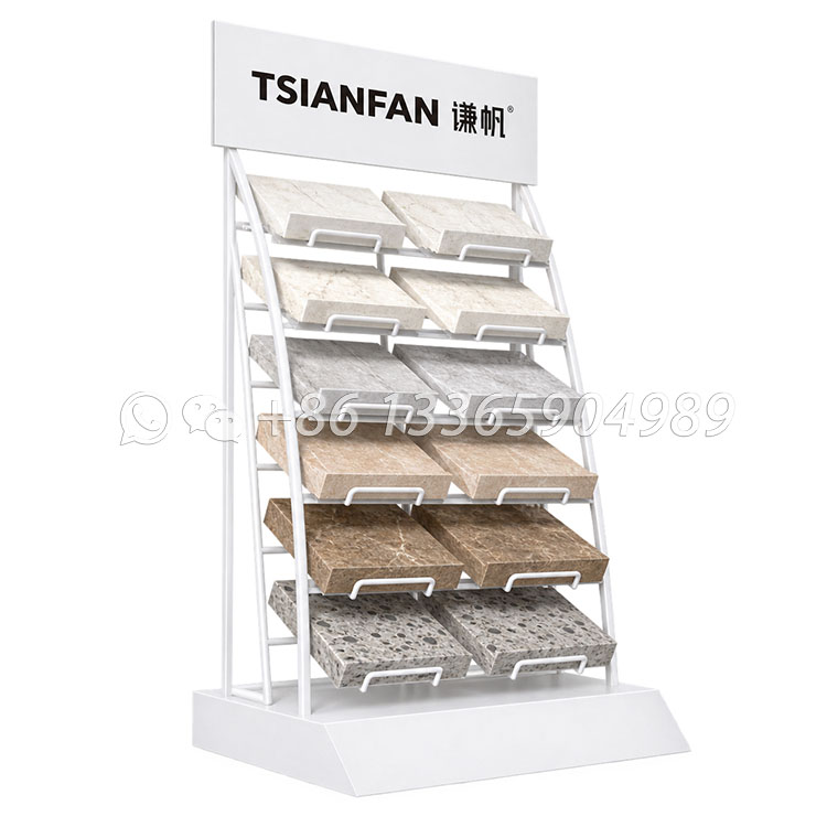 quartz stone tile sample display rack table frame srt916