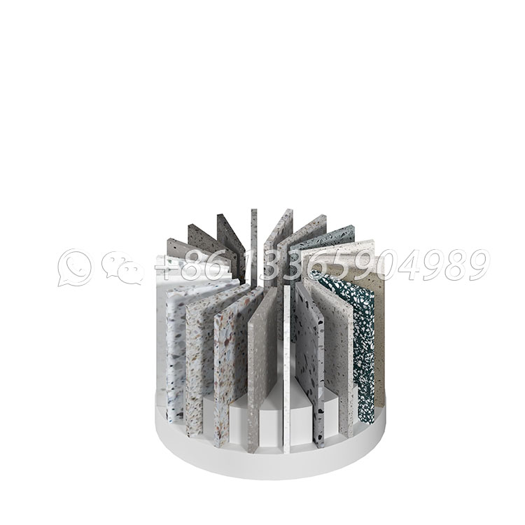 artificial quartz stone samples rotary display rack-srt209
