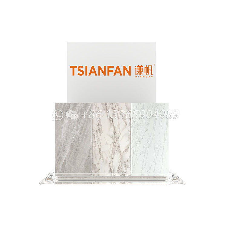 Heavy-duty acrylic countertop rack for marble samples-SRT941