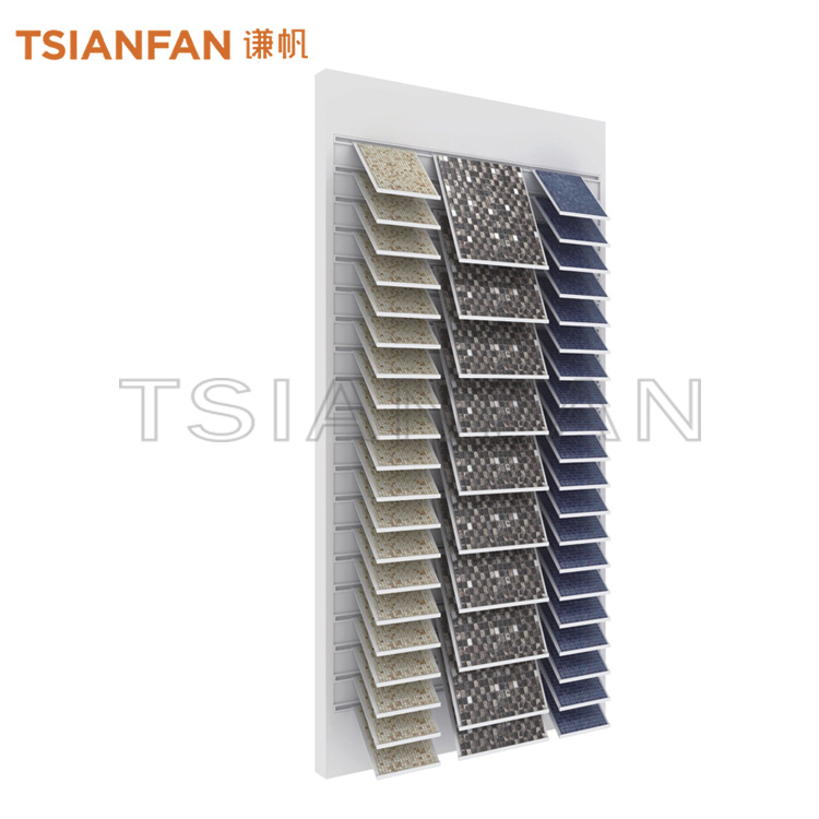 mosaic floor tile waterfall sample show  stand -ML001