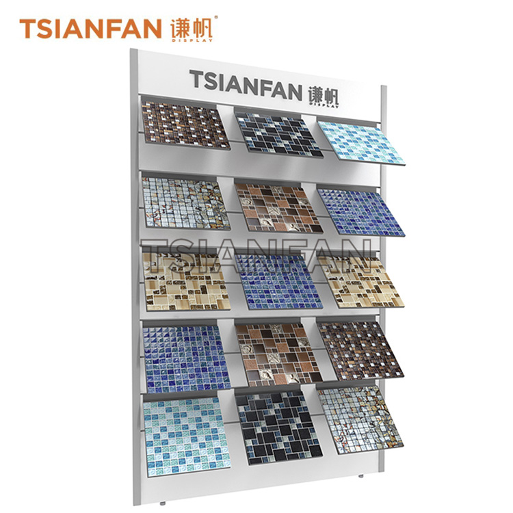 mosaic floor tile waterfall sample show  stand -ML001