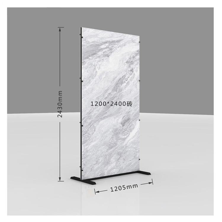 customized showroom large ceramic sliding tile display stand