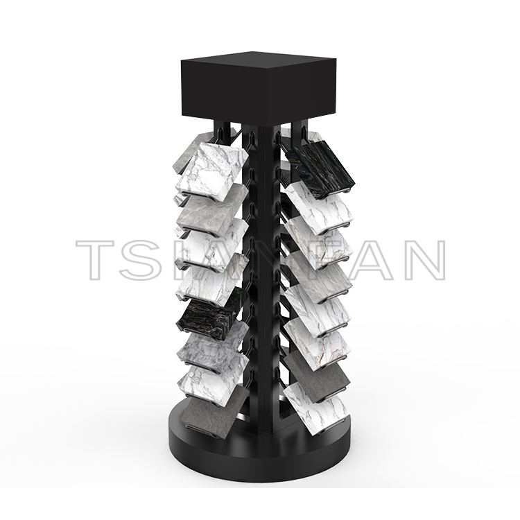 marble stone natural stone sample rotating display stand srt3014