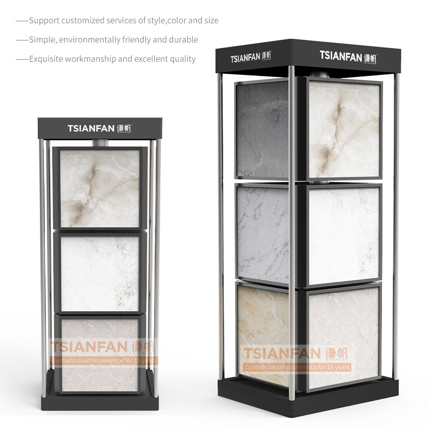 rotatable display for quartz stone sample display cabinet manufacturer-SG1012