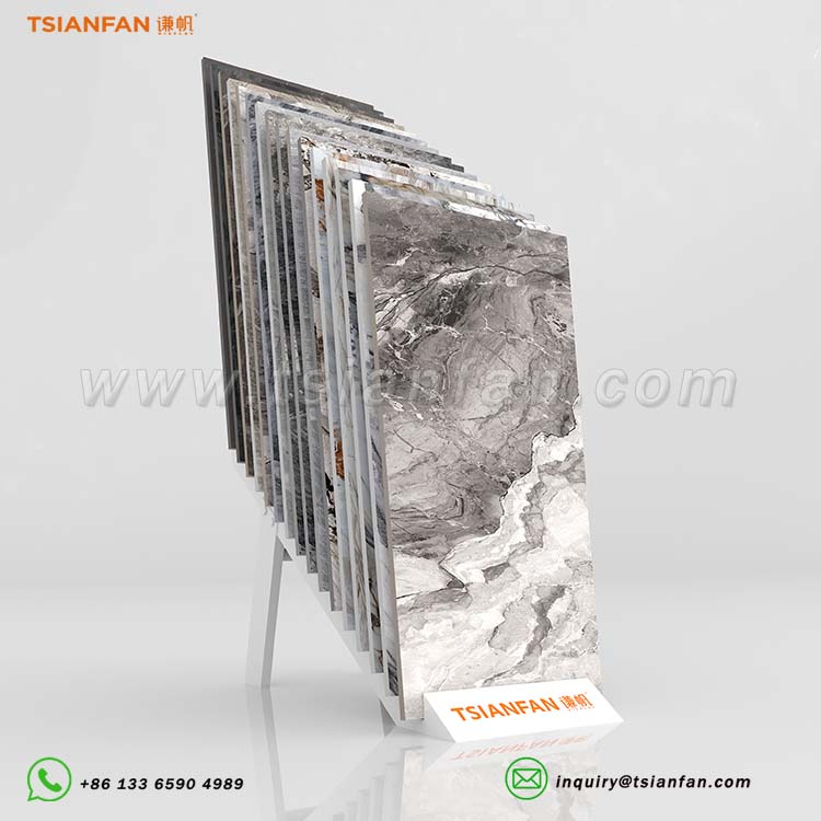 marble showroom display stone display rack-CE917