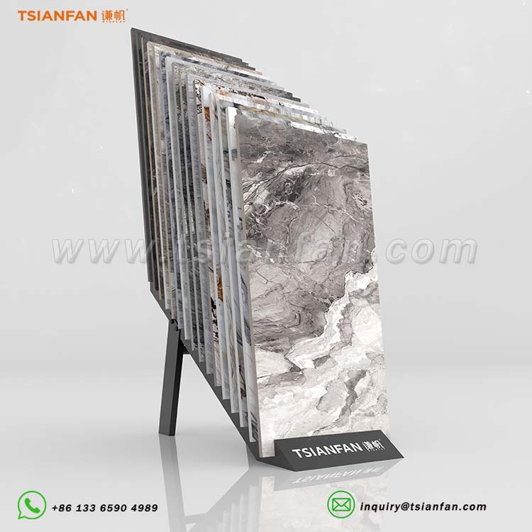 marble showroom display stone display rack-CE917