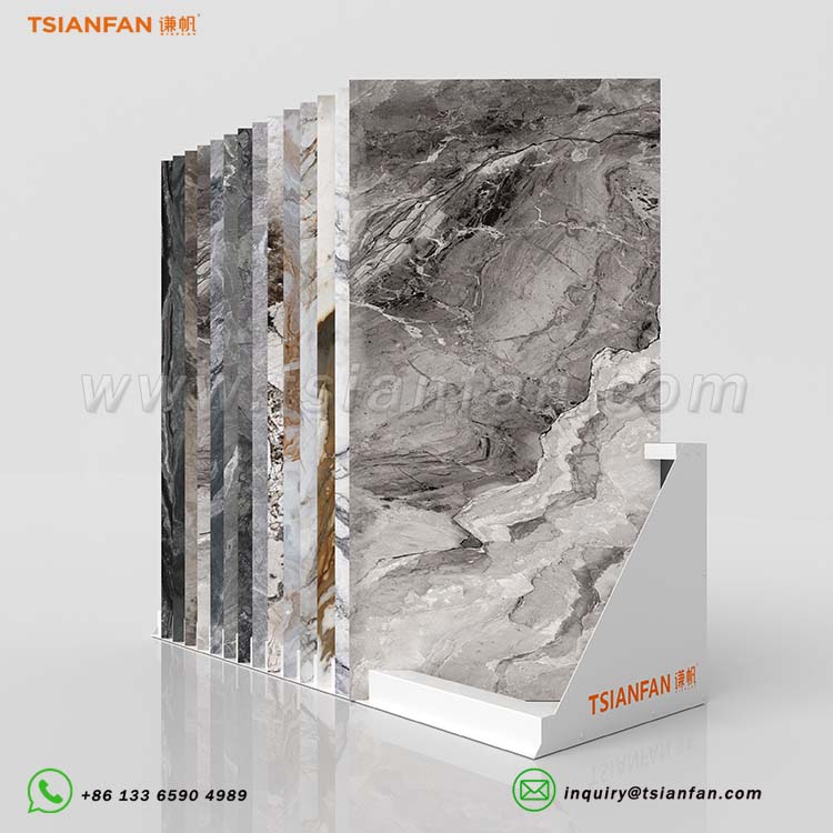stone product display rack quartz sample display ideas-CE990Z