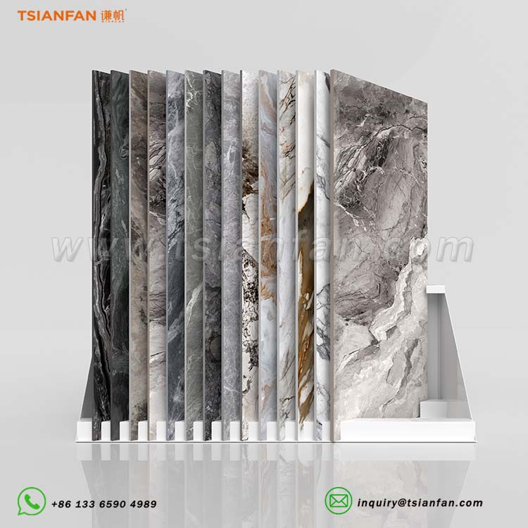 stone product display rack quartz sample display ideas-CE990Z