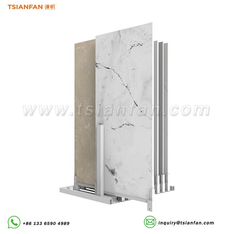 ceramic tiles sliding display stand stone display solutions-CT605
