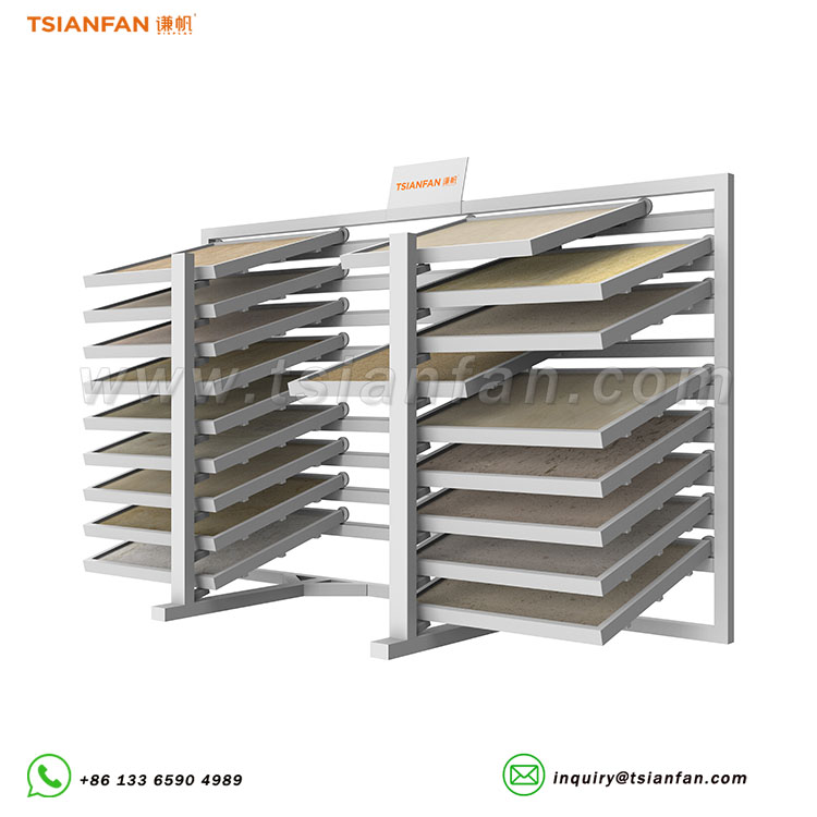 ceramic tiles sliding display stand quartz display rack-CX2037