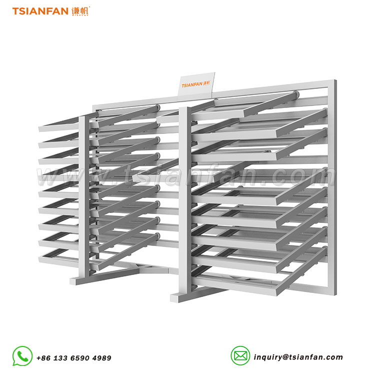 ceramic tiles sliding display stand quartz display rack-CX2037