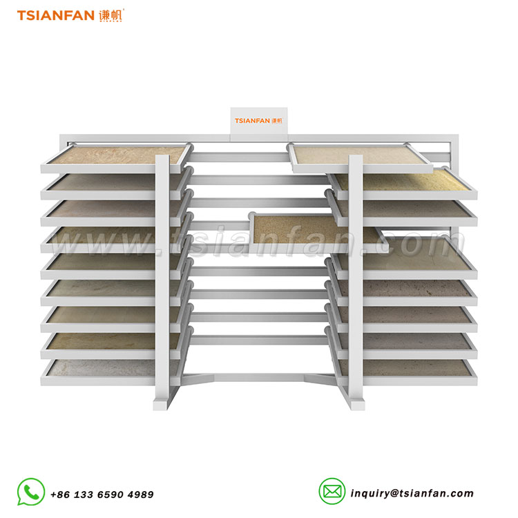 ceramic tiles sliding display stand quartz display rack-CX2037