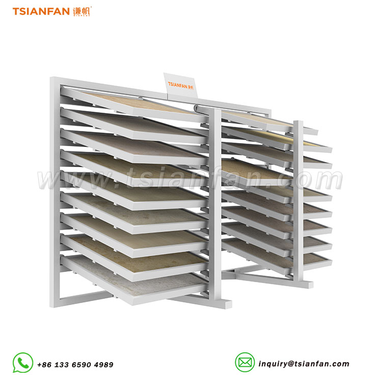 ceramic tiles sliding display stand quartz display rack-CX2037