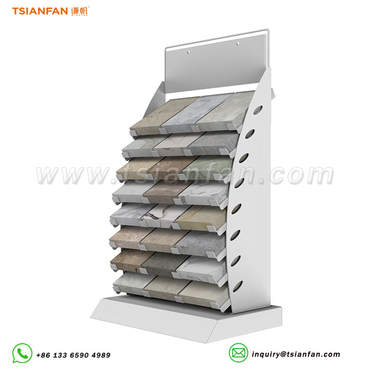 ceramic tiles desktop display stand granite display solution-SRT036