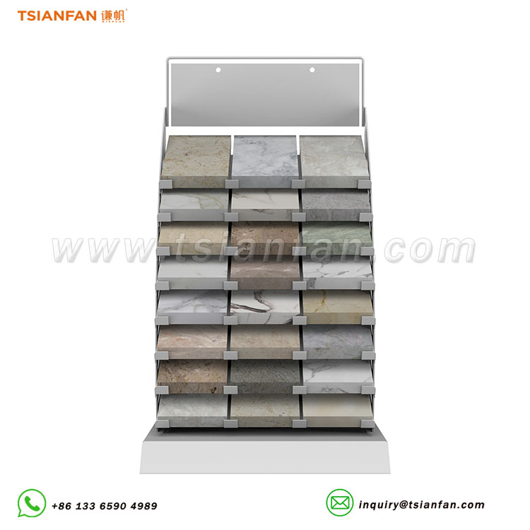 ceramic tiles desktop display stand granite display solution-SRT036