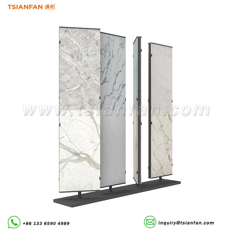 ceramic tiles rotating display stand stone floor rack