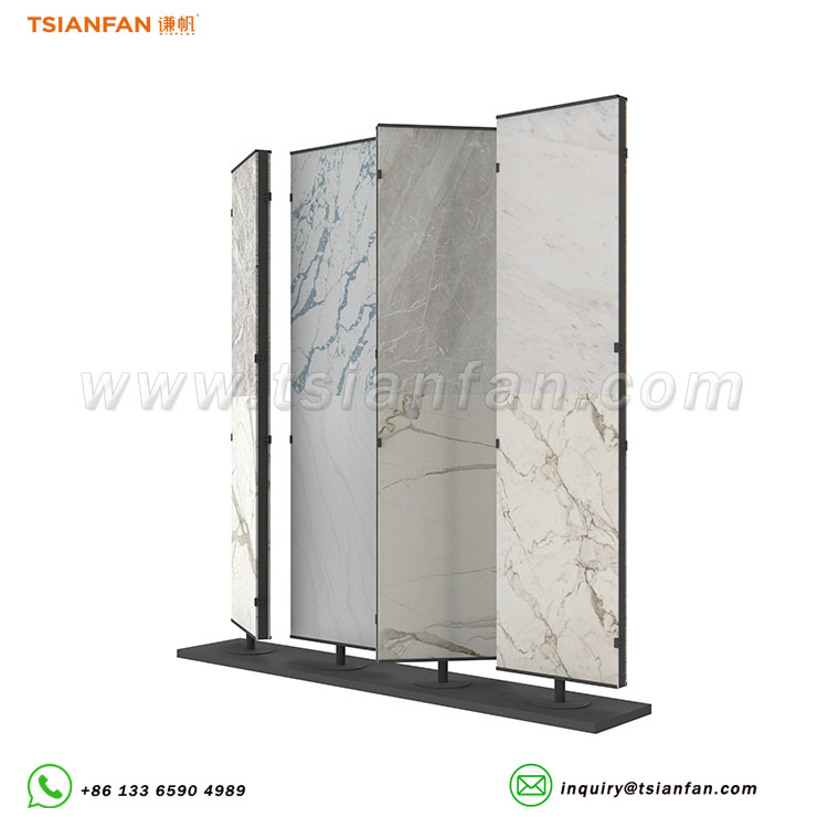 ceramic tiles rotating display stand stone floor rack