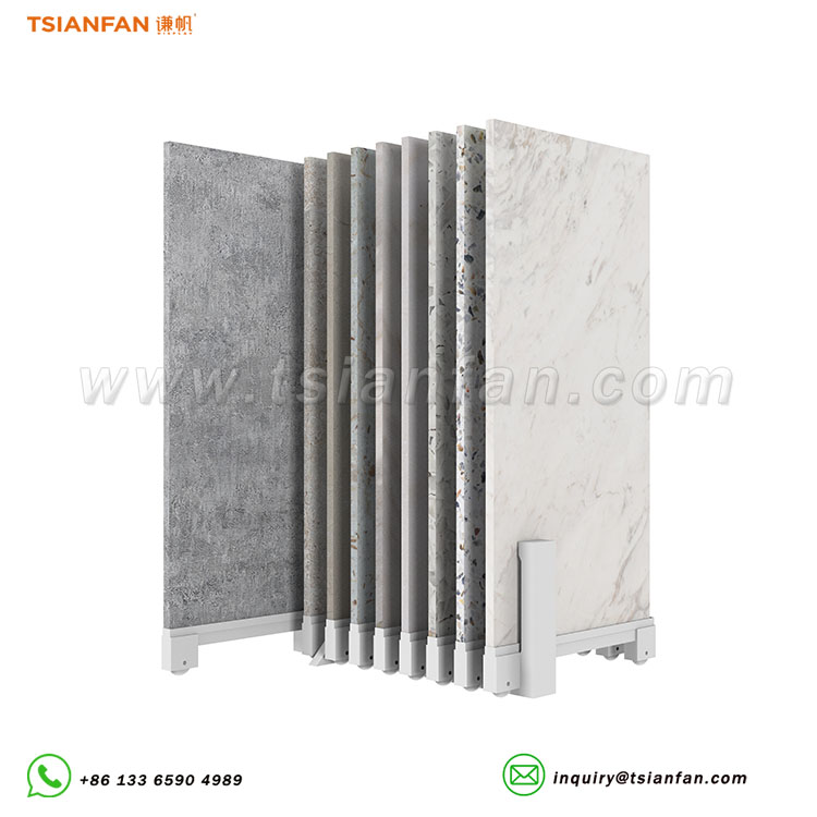 sample tiles sliding display stand stone displays
