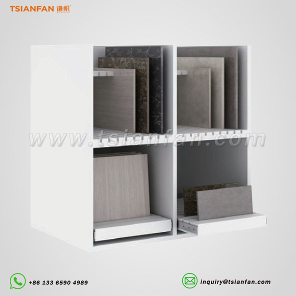 wooden four-grid drawer style ceramic tile stand-cc2061