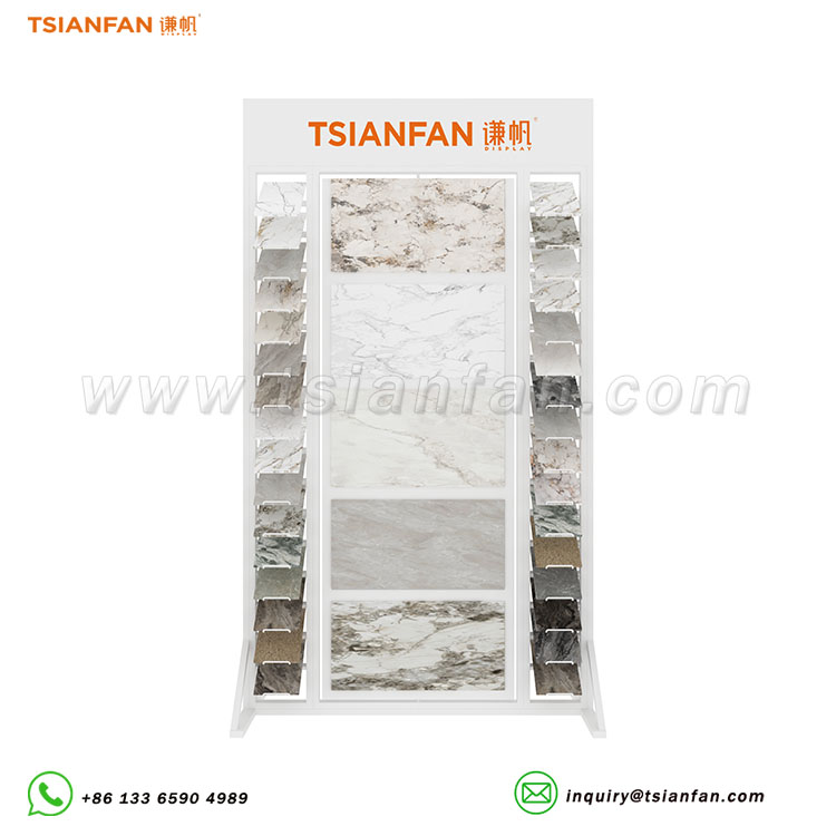 Freestanding vertical tile rack with adjustable slots-SRL954