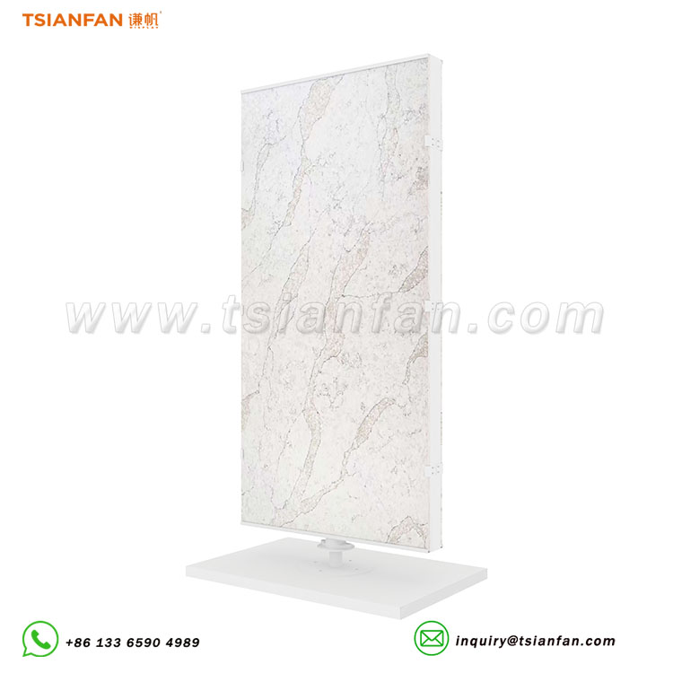 Custom branded rotating tile rack for stone galleries-SRL952