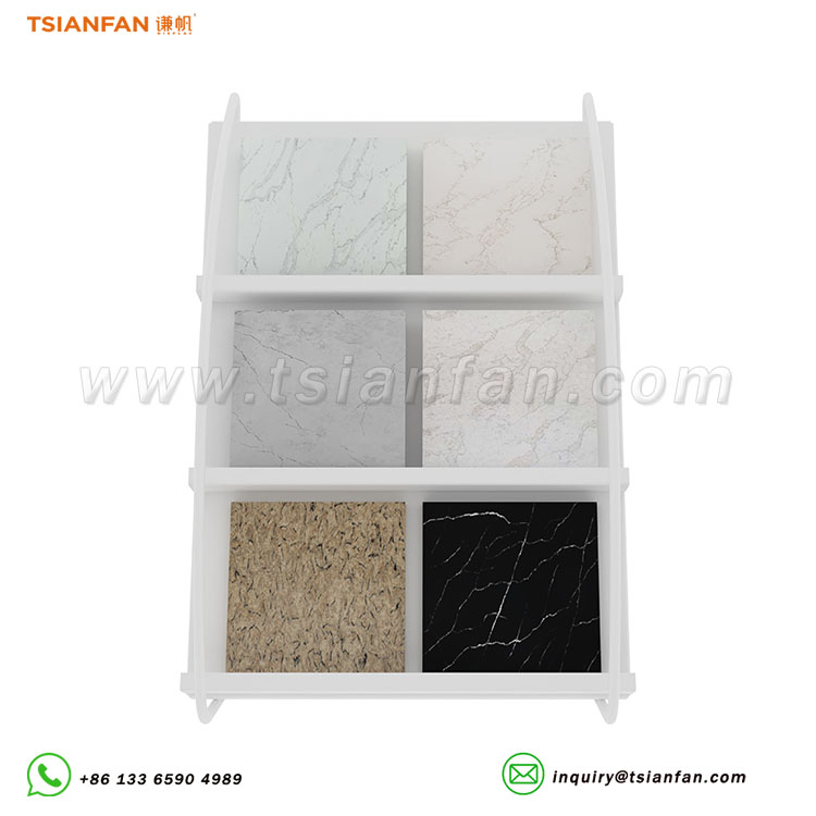 Triangular stable base tabletop rack for tile samples-SRT084