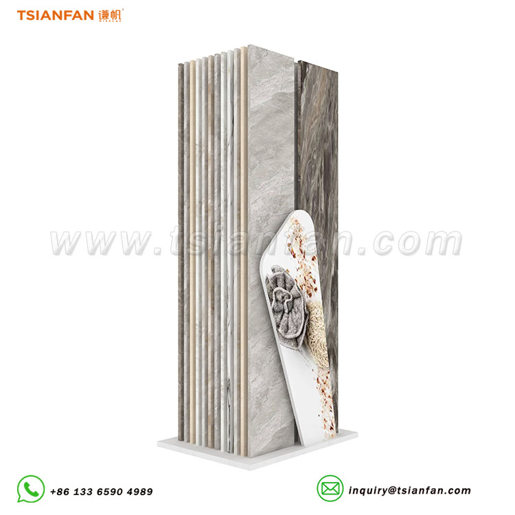 freestanding waterfall tile display racks for retail-SRL596
