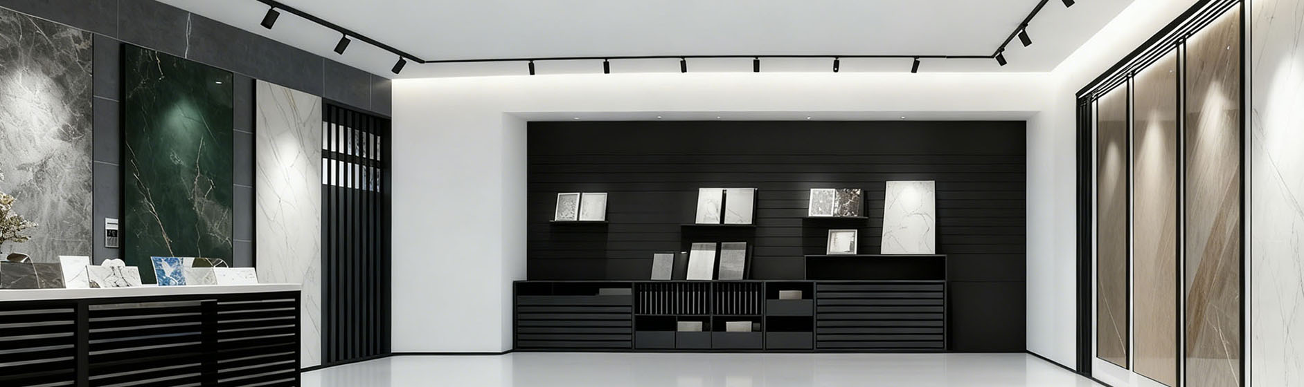 Tile display rack showroom