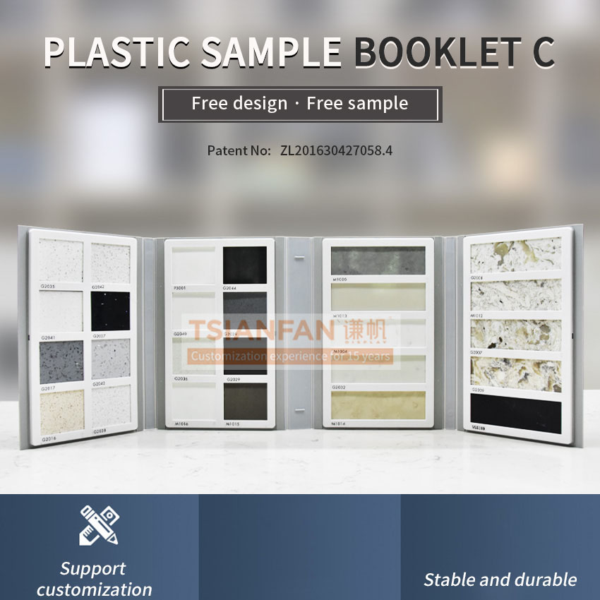 Quartz Stone Mosaic Tile Sample Binder Folder Displays