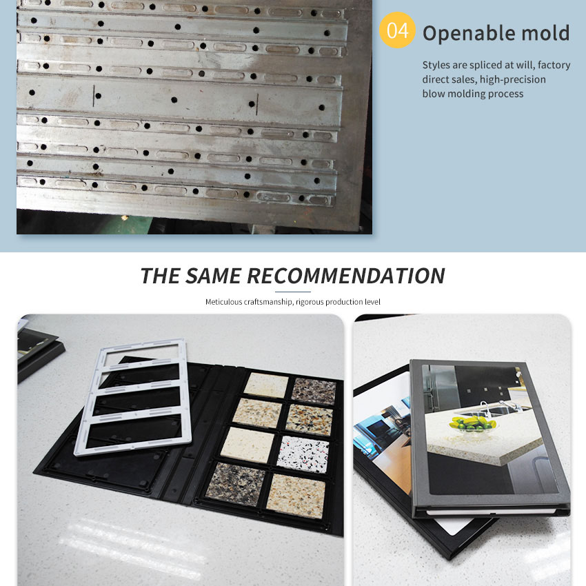 Quartz Stone Mosaic Tile Sample Binder Folder Displays