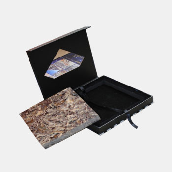 Customize Clamshell Granite Marble Sample Display Box Online Shopping