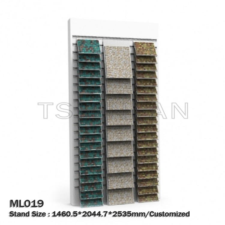 Mosaic tile stone sample push pull display stand MC1001