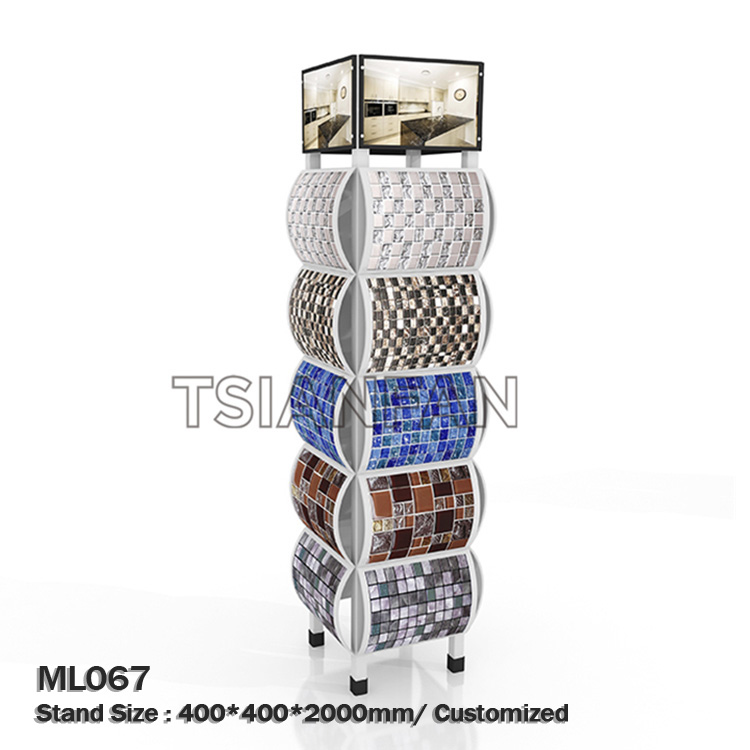 Supply exhibition hall mosaic tile display stand-MZ2017