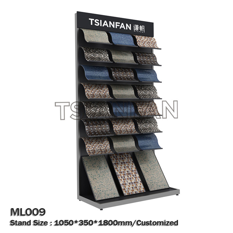 Mosaic tile floor display board, custom fashion tile display rack-ML019