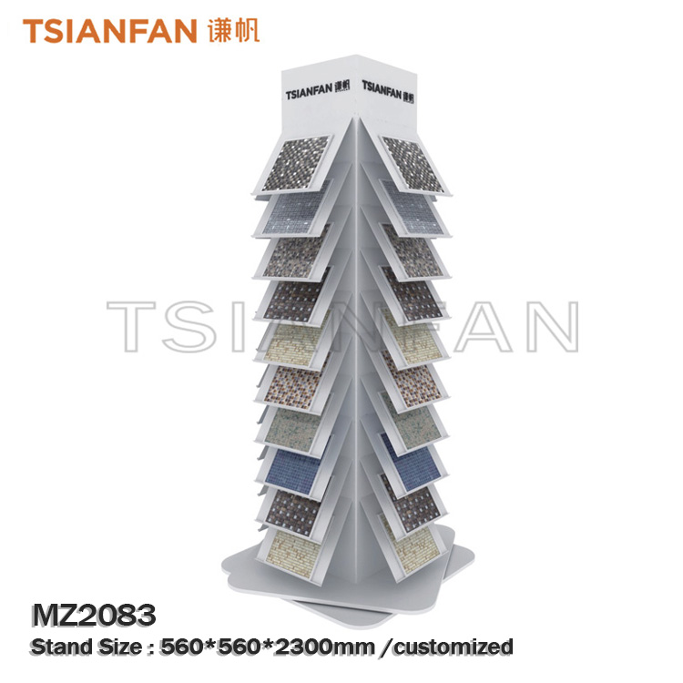 Mosaic cobblestone boards can rotate multi-layer waterfall display cabinets-ML049