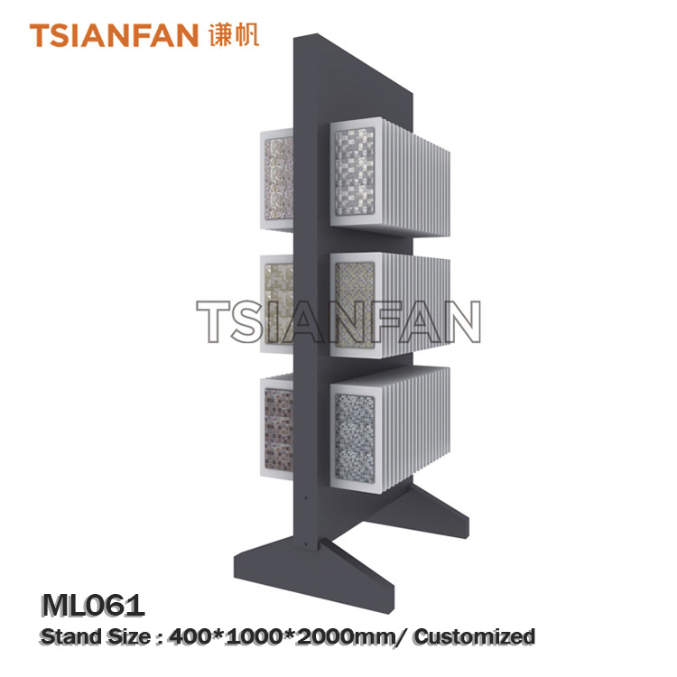 Double-sided hanging mosaic ceramic tile sample show frame-ML053