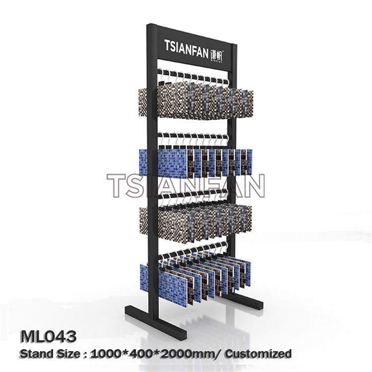 Custom mosaic tiles metal hanging display shelves-ML918