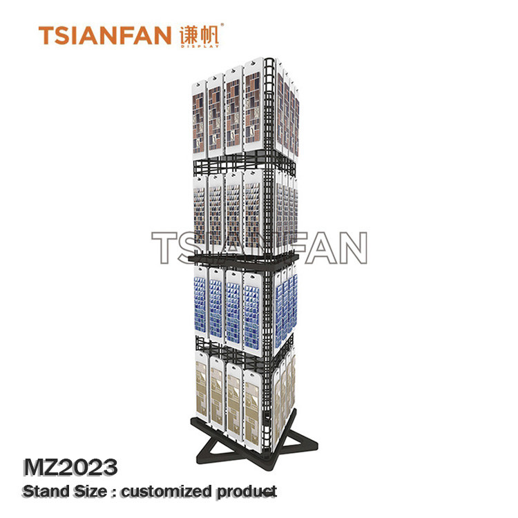 New design stereoscopic rotating mosaic metal display rack-MZ2109