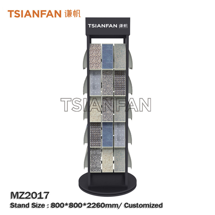 Exhibition hall rotating mosaic tile metal display stand mz2068