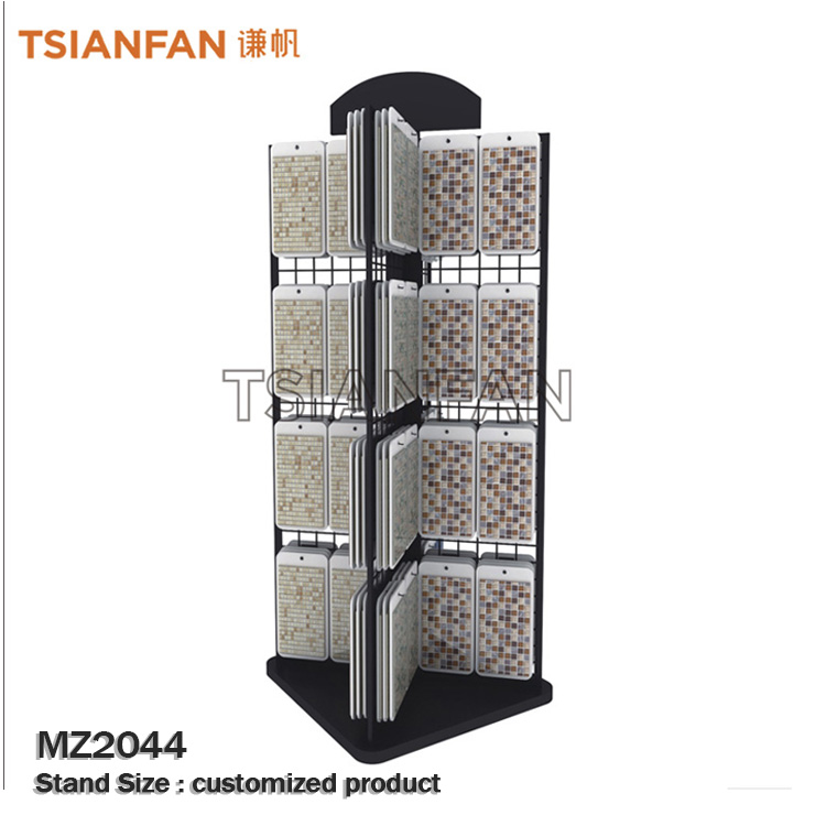 Exhibition hall rotating mosaic tile display rack mz2071