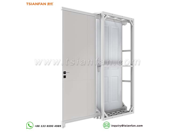 wooden door display rack