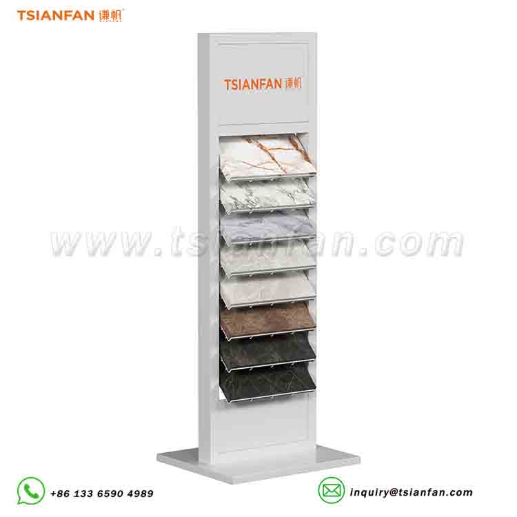 vertical marble stone display stand showroom stand-SRL3003