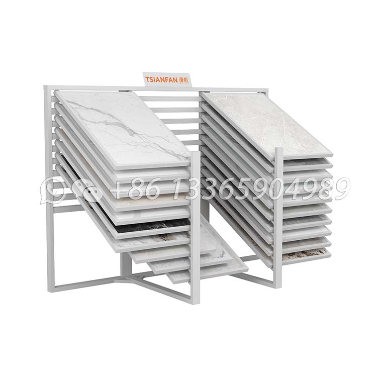 ceramic tile sliding display rack durable floor display shelves-CX009